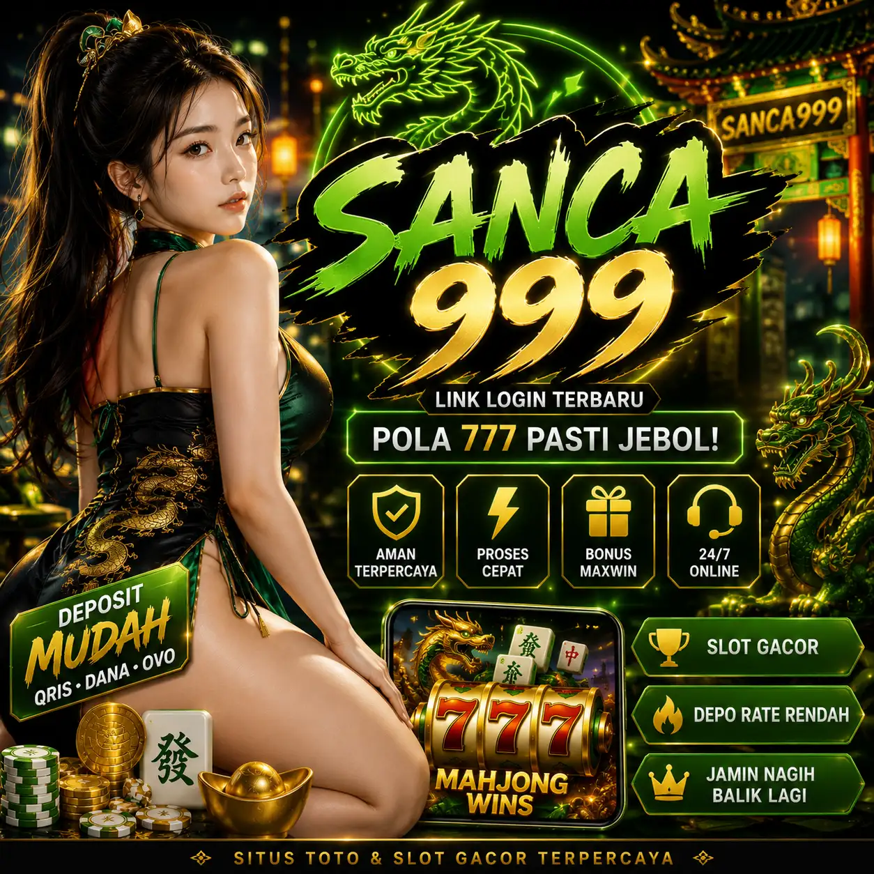 Thumbnail 1 of 3, Poster, SANCA999 ~ Deretan Chain Situs TOTO Maahjong 4D Terbaru Link Fresh designed and sold by SANCA999.
